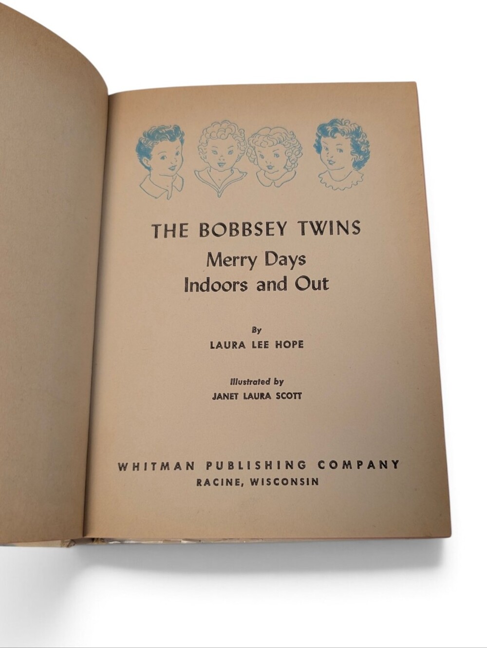VINTAGE Bobbsey Twins Hardcover Book Classic Childrens Illustrated Red Green Tan - Picture 3 of 10